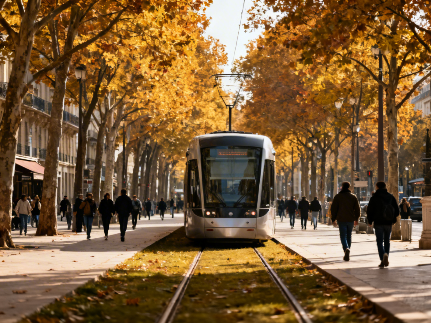 Station de tramway Ginko en centre-ville de Besançon